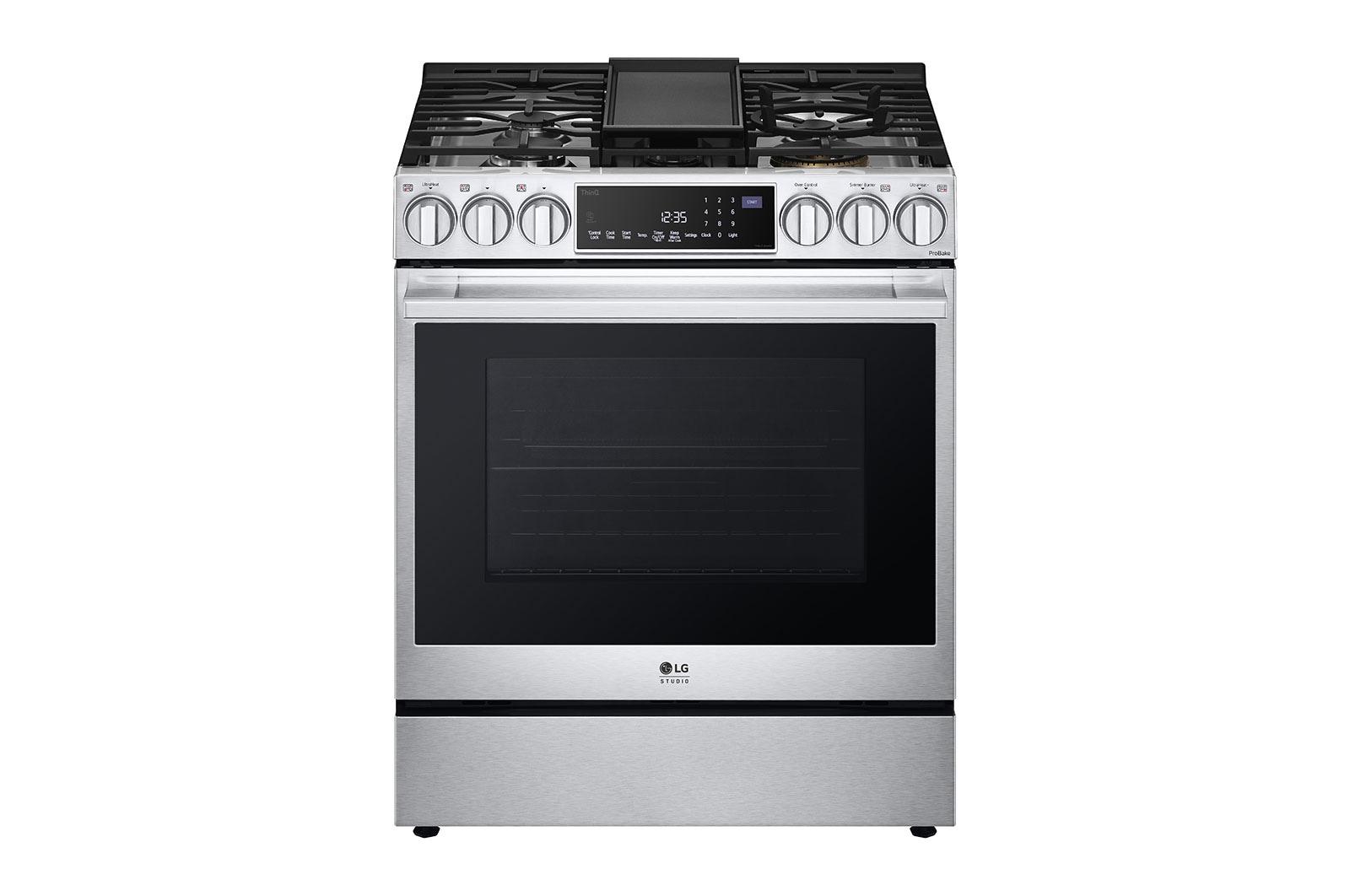 Lg LSGS6338F Lg Studio 6.3 Cu. Ft. Instaview® Gas Slide-In Range With Probake Convection® And Air Fry