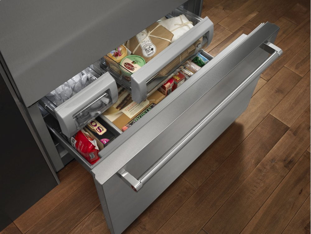 Kitchenaid KBBL306ESS 20.9 Cu. Ft. 36" Width Built-In Stainless Bottom Mount Refrigerator With Platinum Interior Design - Stainless Steel