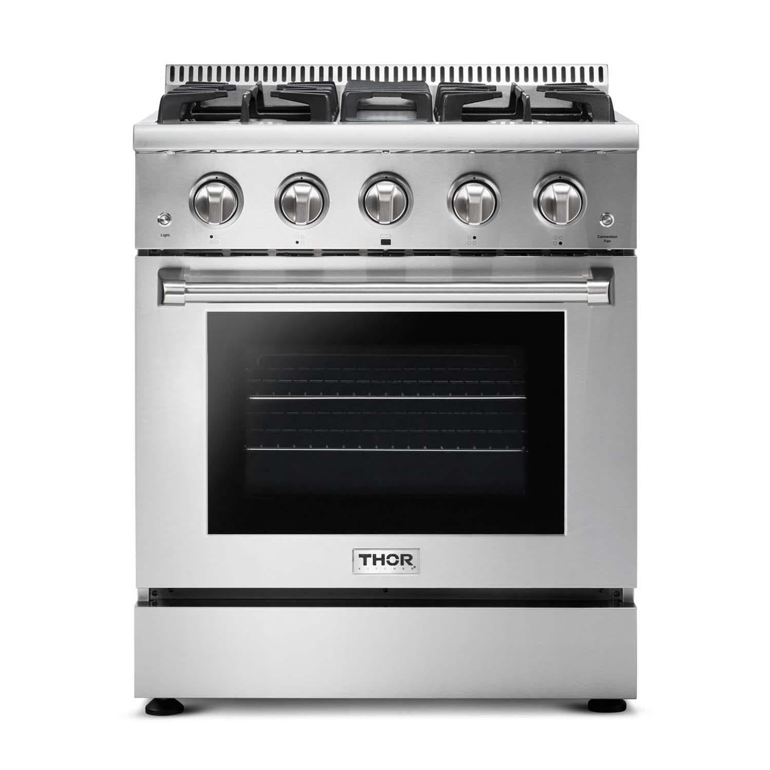 Thor Kitchen HRG3080ULP 30 Inch Professional Gas Range In Stainless Steel - Liquid Propane