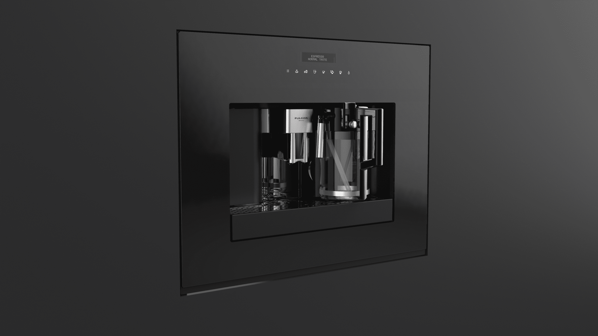 Fulgor Milano F7BC24B1 24" Built-In Coffee Machine - Black Glass