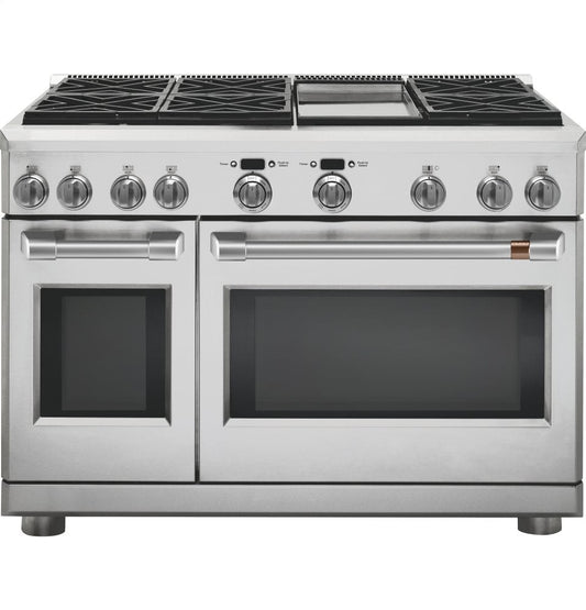 Cafe C2Y486P2MS1 Café 48" Dual-Fuel Professional Range With 6 Burners And Griddle (Natural Gas)