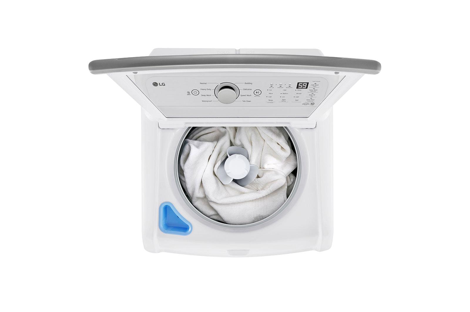 Lg WT7155CW 4.8 Cu. Ft. Mega Capacity Top Load Washer With 4-Way&#8482; Agitator & Turbodrum&#8482; Technology