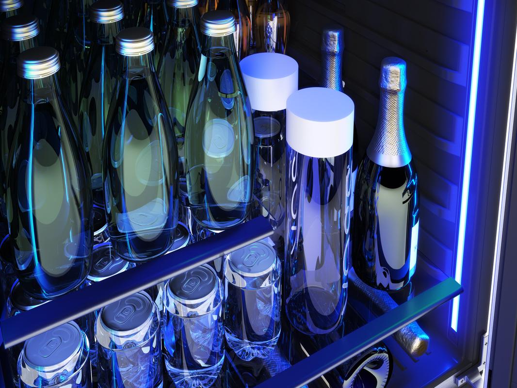 Zephyr PRB24C01CBSG 24" Black Stainless Single Zone Beverage Cooler