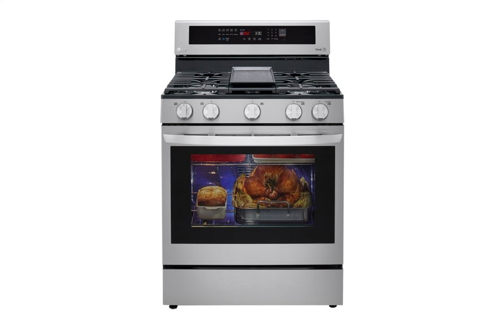Lg LRGL5825F 5.8 Cu Ft. Smart Wi-Fi Enabled True Convection Instaview® Gas Range With Air Fry