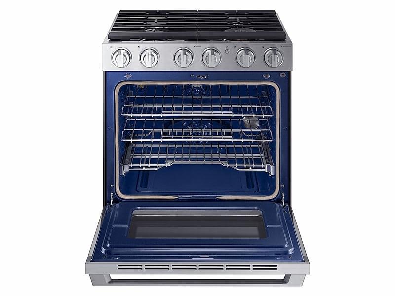 Samsung NX58M9960PS 5.8 Cu. Ft. 30" Chef Collection Professional Gas Range With Dual Convection In Stainless Steel