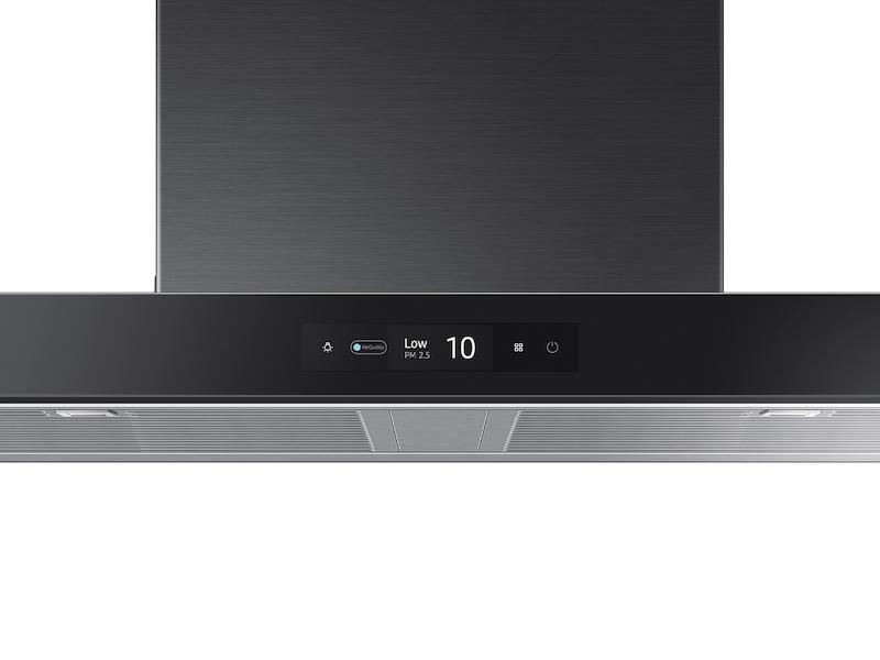 Samsung NK36CB700W33 36" Bespoke Smart Wall Mount Hood With Lcd Display In Clean Deep Charcoal