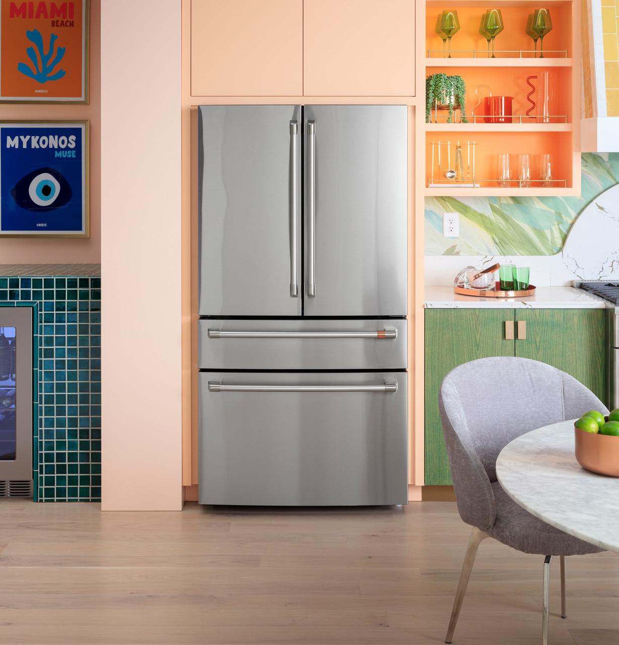 Cafe CGE29DP2TS1 Café&#8482; Energy Star® 28.7 Cu. Ft. Smart 4-Door French-Door Refrigerator With Dual-Dispense Autofill Pitcher