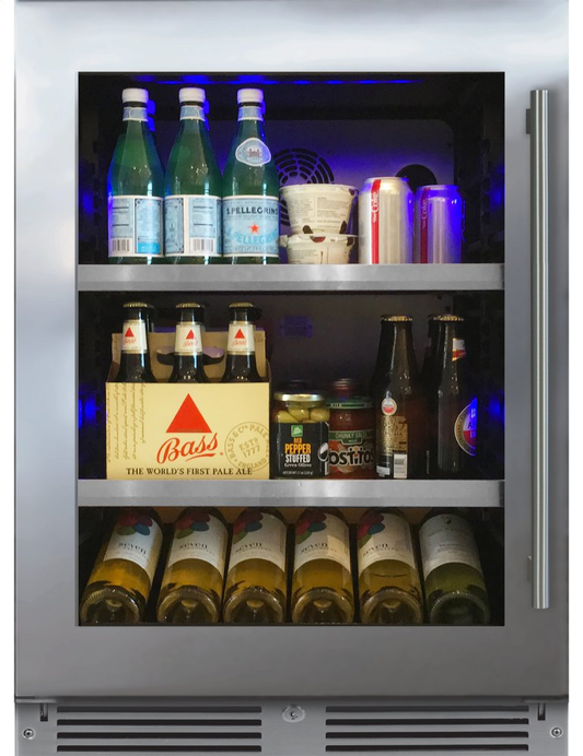 Xo Appliance XOU24BCGSL 24In Beverage Center Ss Glass Lh