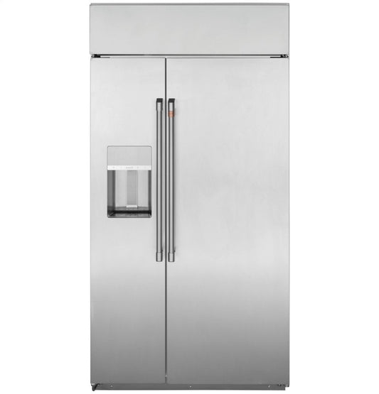 Cafe CSB42YP2NS1 Café 42" Smart Built-In Side-By-Side Refrigerator With Dispenser