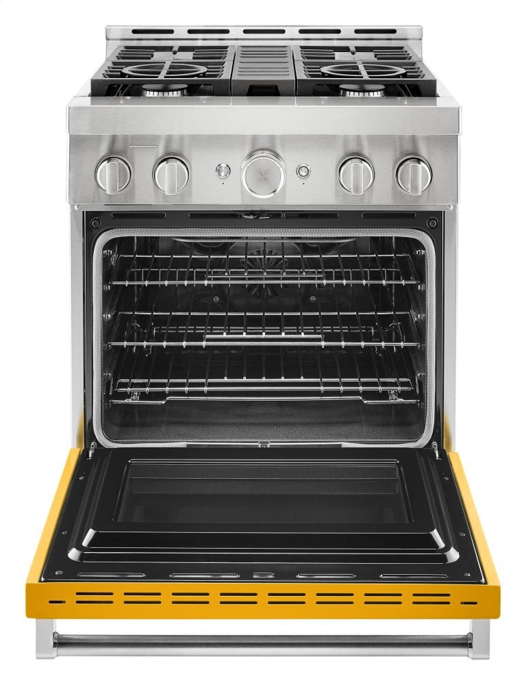 Kitchenaid KFGC500JYP Kitchenaid® 30'' Smart Commercial-Style Gas Range With 4 Burners - Yellow Pepper