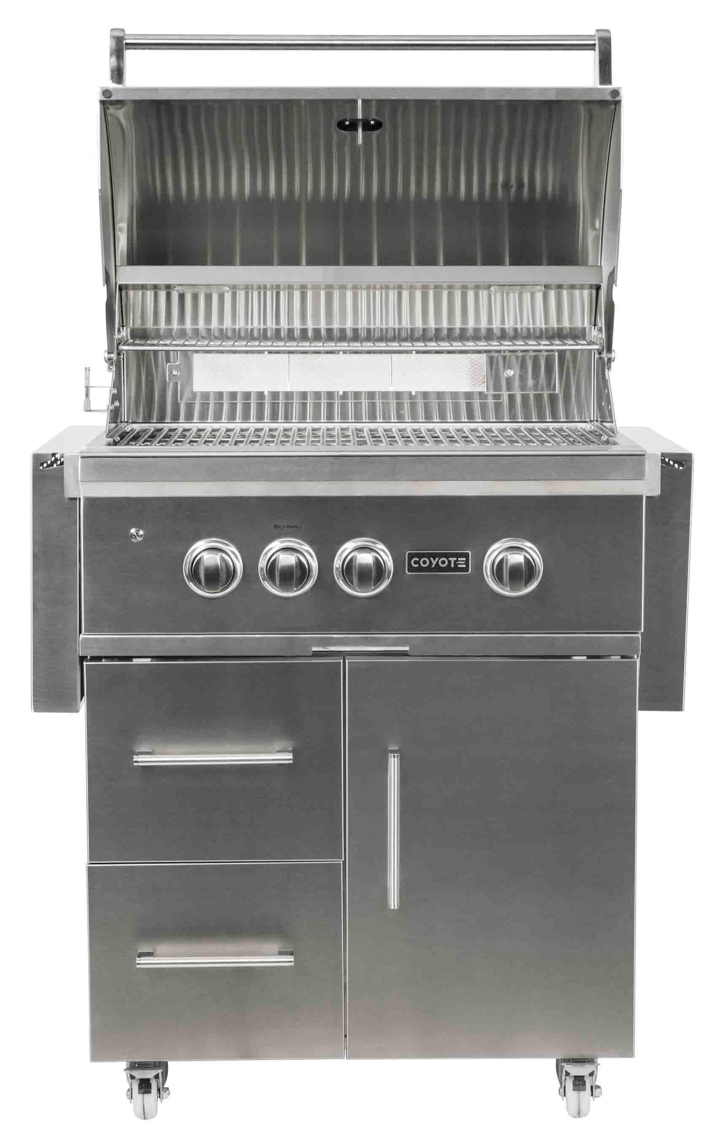 Coyote C2SL30LPFS 30" Grill On Cart Lp; Infinity Burners; Ceramics; Led'S