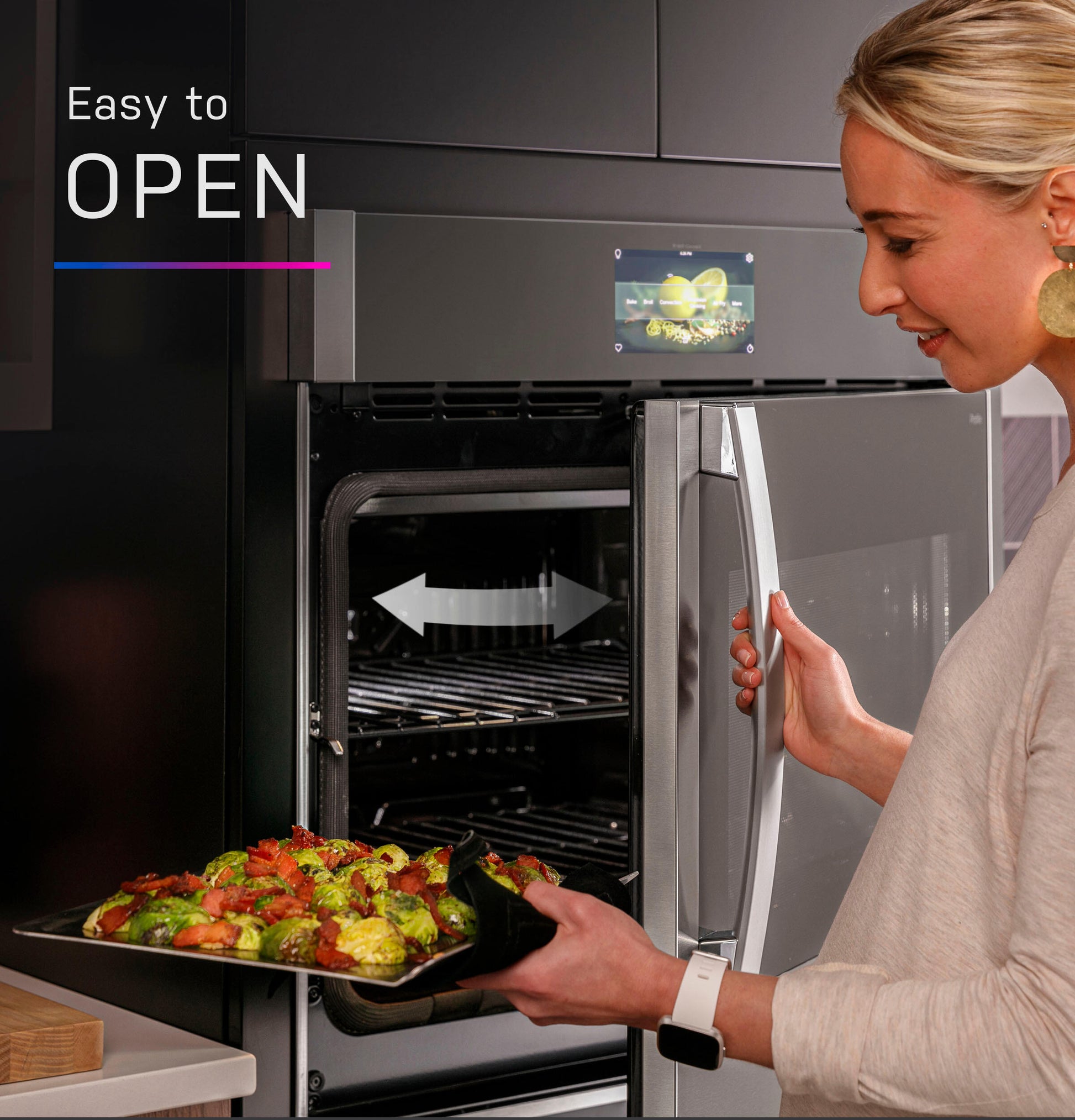 Ge Appliances PTS700RSNSS Ge Profile™ 30" Smart Built-In Convection Single Wall Oven With Right-Hand Side-Swing Doors