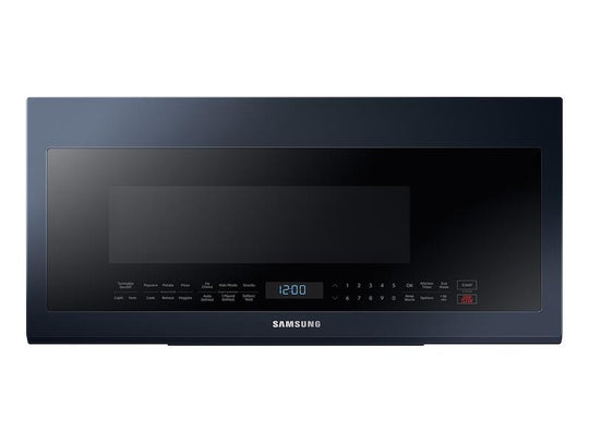 Samsung ME21A706BQN 2.1 Cu. Ft. Smart Bespoke Over-The-Range Microwave With Sensor Cooking In Fingerprint Resistant Navy Steel