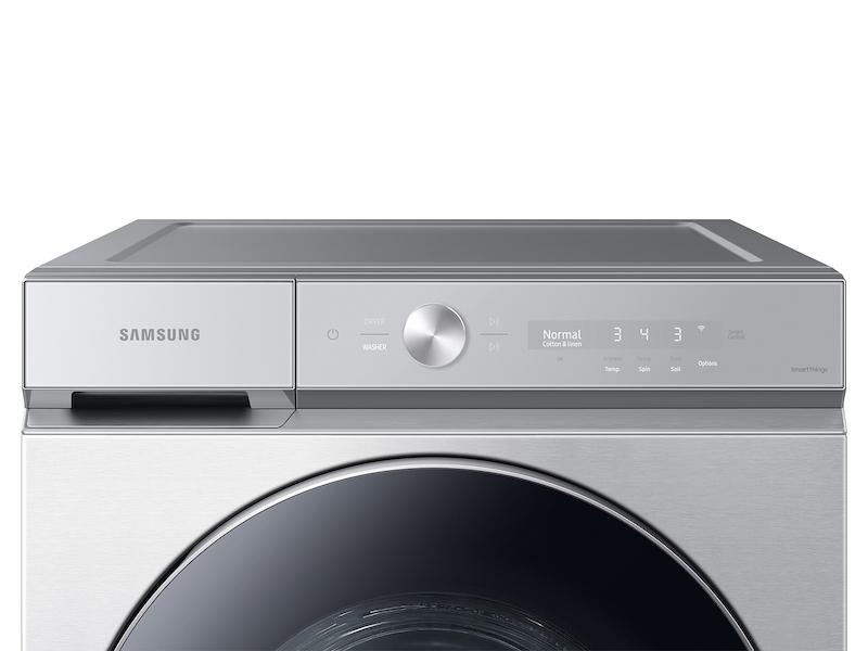 Samsung WF53BB8900ATUS Bespoke 5.3 Cu. Ft. Ultra Capacity Front Load Washer With Ai Optiwash&#8482; And Auto Dispense In Silver Steel