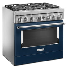 Kitchenaid KFDC506JIB Kitchenaid® 36'' Smart Commercial-Style Dual Fuel Range With 6 Burners - Ink Blue
