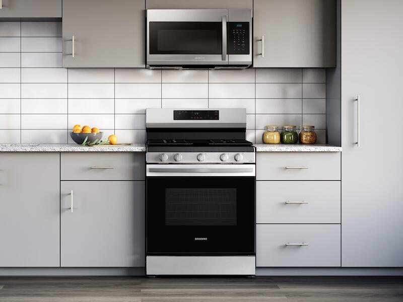 Samsung NX60A6111SS 6.0 Cu. Ft. Smart Freestanding Gas Range With Integrated Griddle In Stainless Steel