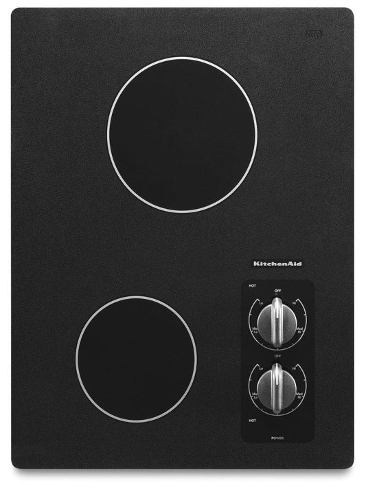 Kitchenaid KECC056RBL 15" Electric Cooktop With 2 Radiant Elements - Black