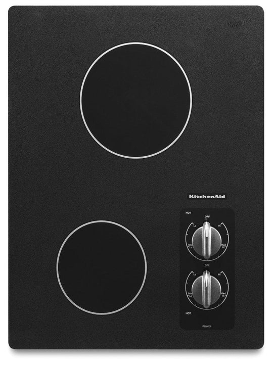 Kitchenaid KECC056RBL 15" Electric Cooktop With 2 Radiant Elements - Black