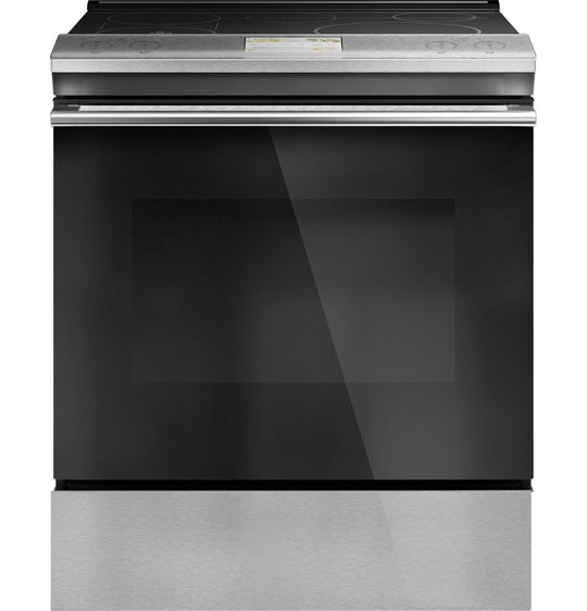 Cafe CHS90XM2NS5 Café 30" Smart Slide-In, Front-Control, Induction And Convection Range With In-Oven Camera In Platinum Glass