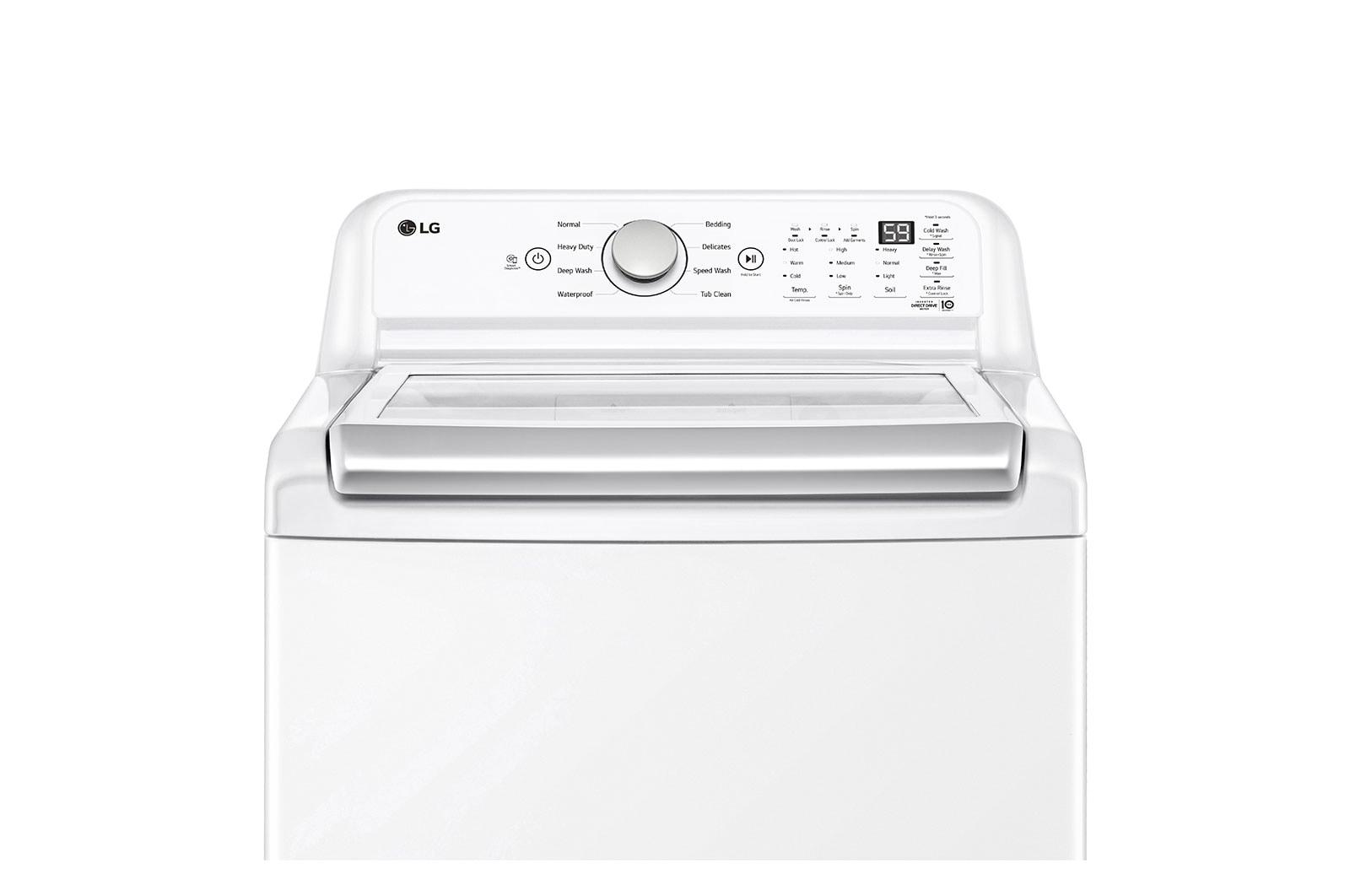 Lg WT7155CW 4.8 Cu. Ft. Mega Capacity Top Load Washer With 4-Way&#8482; Agitator & Turbodrum&#8482; Technology