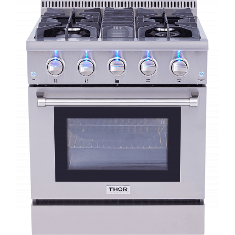 Thor Kitchen HRD3088U Professional 30 Inch Dual Fuel Range In Stainless Steel