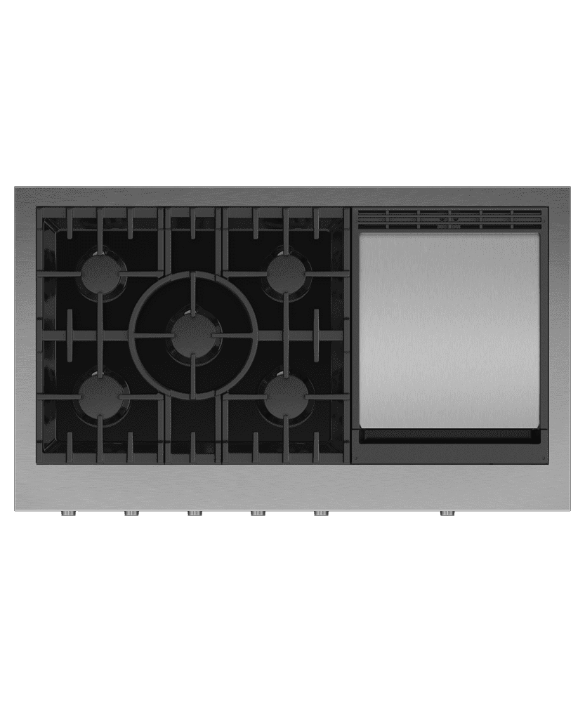 Fisher & Paykel CPV3485GDL Gas Rangetop, 48", Griddle, Lpg