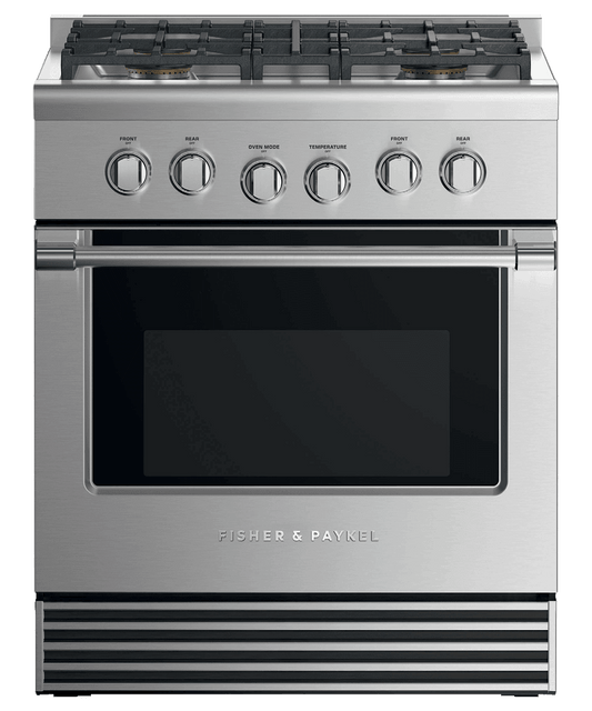 Fisher & Paykel RGV2304LN Gas Range, 30", 4 Burners, Lpg