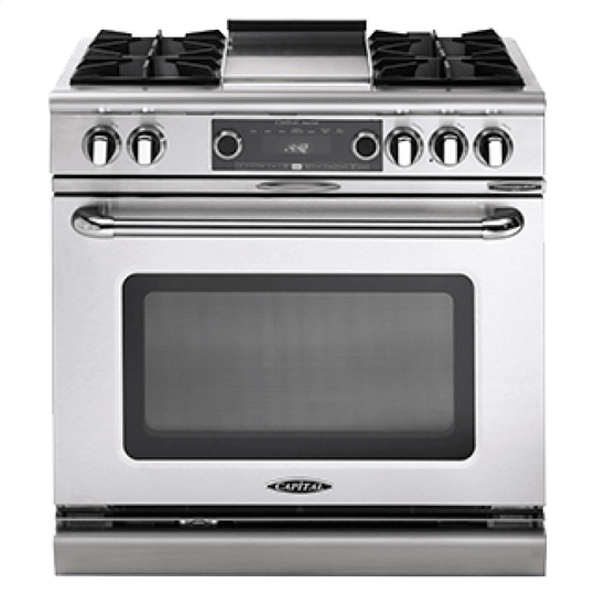 Capital COB362G2 Connoisseurian 36" Dual Fuel Self Clean Range