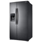 Samsung RS25J500DSG 25 Cu. Ft. Side-By-Side Refrigerator With Led Lighting In Black Stainless Steel