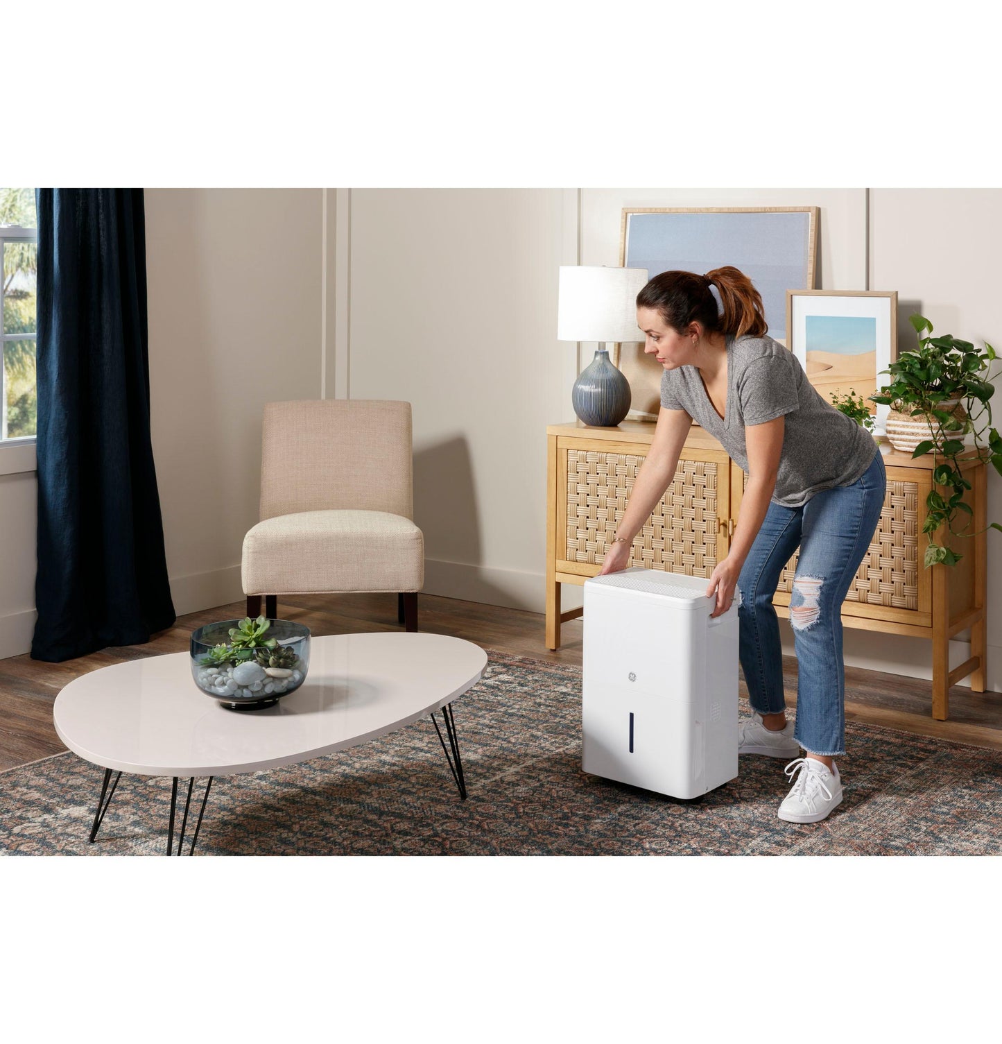 Ge Appliances ADHR35LB Ge® 35 Pint Energy Star® Portable Dehumidifier With Smart Dry For Very Damp Spaces