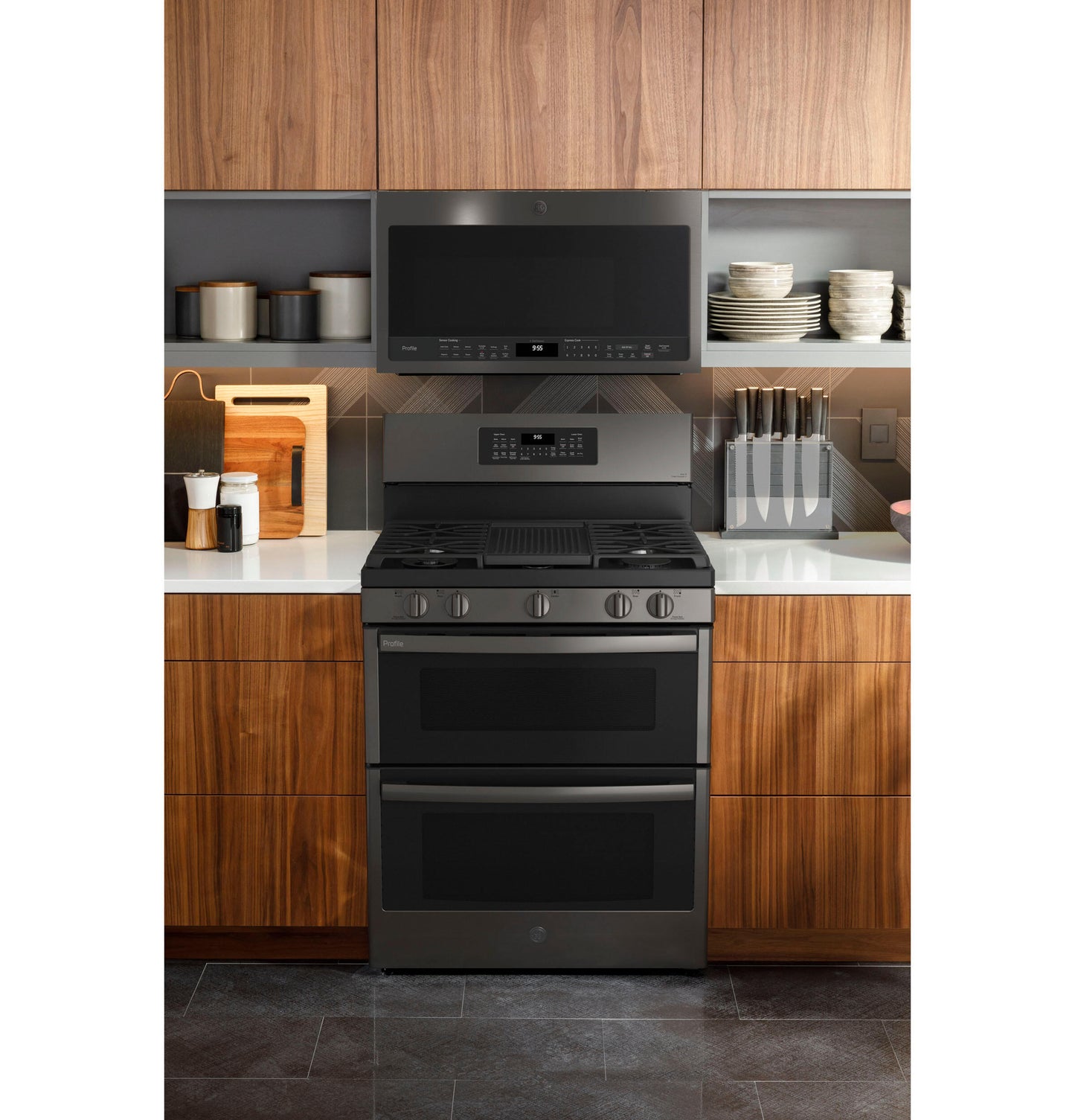 Ge Appliances PGB965BPTS Ge Profile&#8482; 30" Free-Standing Gas Double Oven Convection Range With No Preheat Air Fry