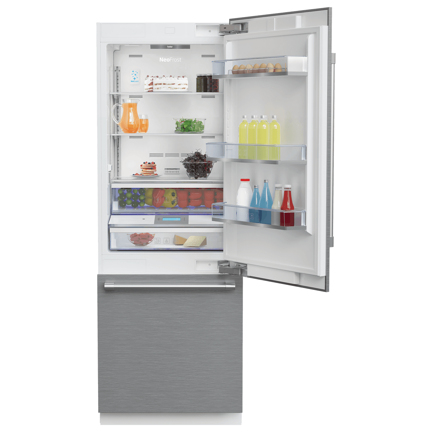 Beko BBBF3019IMWE 30" Freezer Bottom Built-In Refrigerator With Auto Ice Maker And Internal Water Dispenser