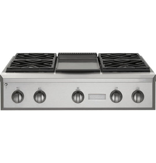 Monogram ZGU364NDPSS Monogram 36" Professional Gas Rangetop With 4 Burners And Griddle (Natural Gas)
