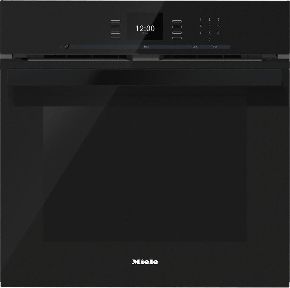 Miele H6660BPBK H 6660 Bp Am 24 Inch Convection Oven With Airclean Catalyzer And Roast Probe For Precise Cooking.- Obsidian Black