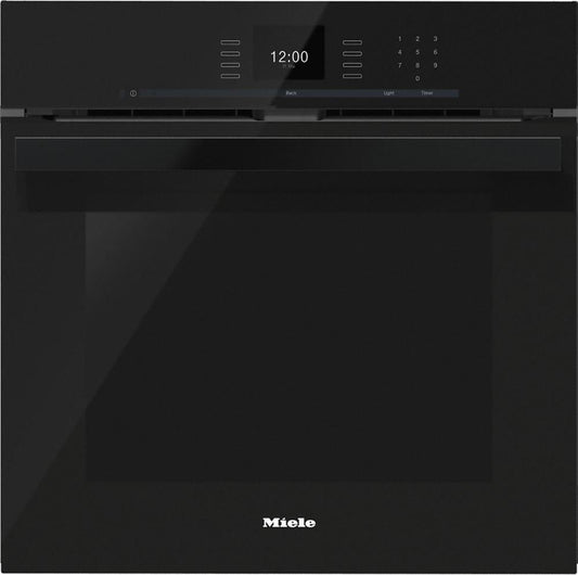 Miele H6660BPBK H 6660 Bp Am 24 Inch Convection Oven With Airclean Catalyzer And Roast Probe For Precise Cooking.- Obsidian Black