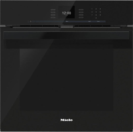 Miele H6660BPBK H 6660 Bp Am 24 Inch Convection Oven With Airclean Catalyzer And Roast Probe For Precise Cooking.- Obsidian Black