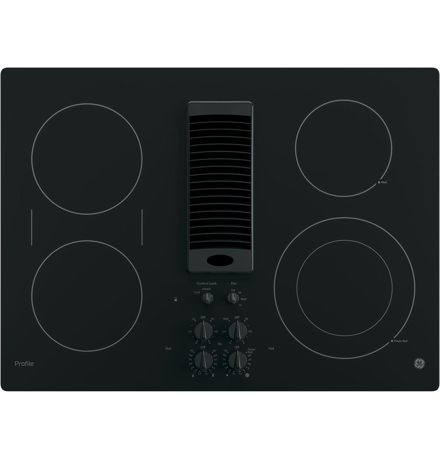 Ge Appliances PP9830DRBB Ge Profile™ 30" Downdraft Electric Cooktop