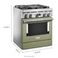 Kitchenaid KFDC500JAV Kitchenaid® 30'' Smart Commercial-Style Dual Fuel Range With 4 Burners - Avocado Cream