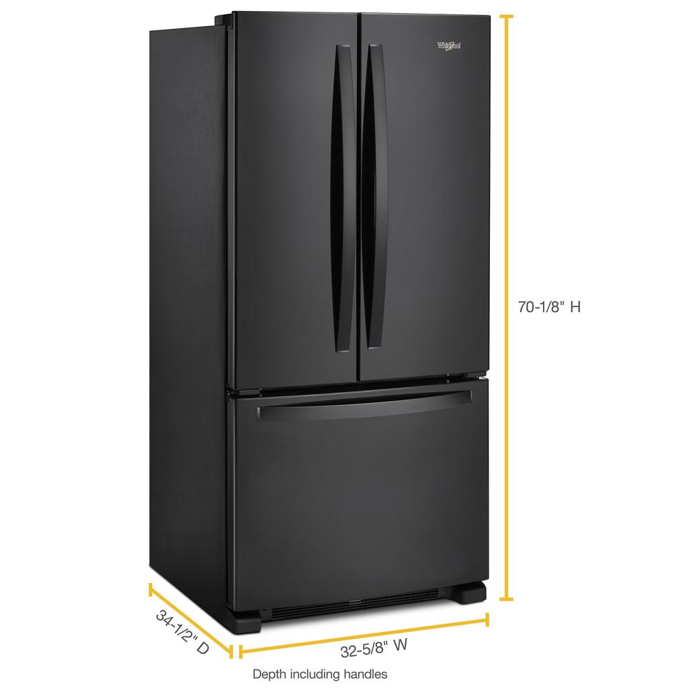 Whirlpool WRFF5333PB 33-Inch Wide French Door Refrigerator - 22 Cu. Ft.