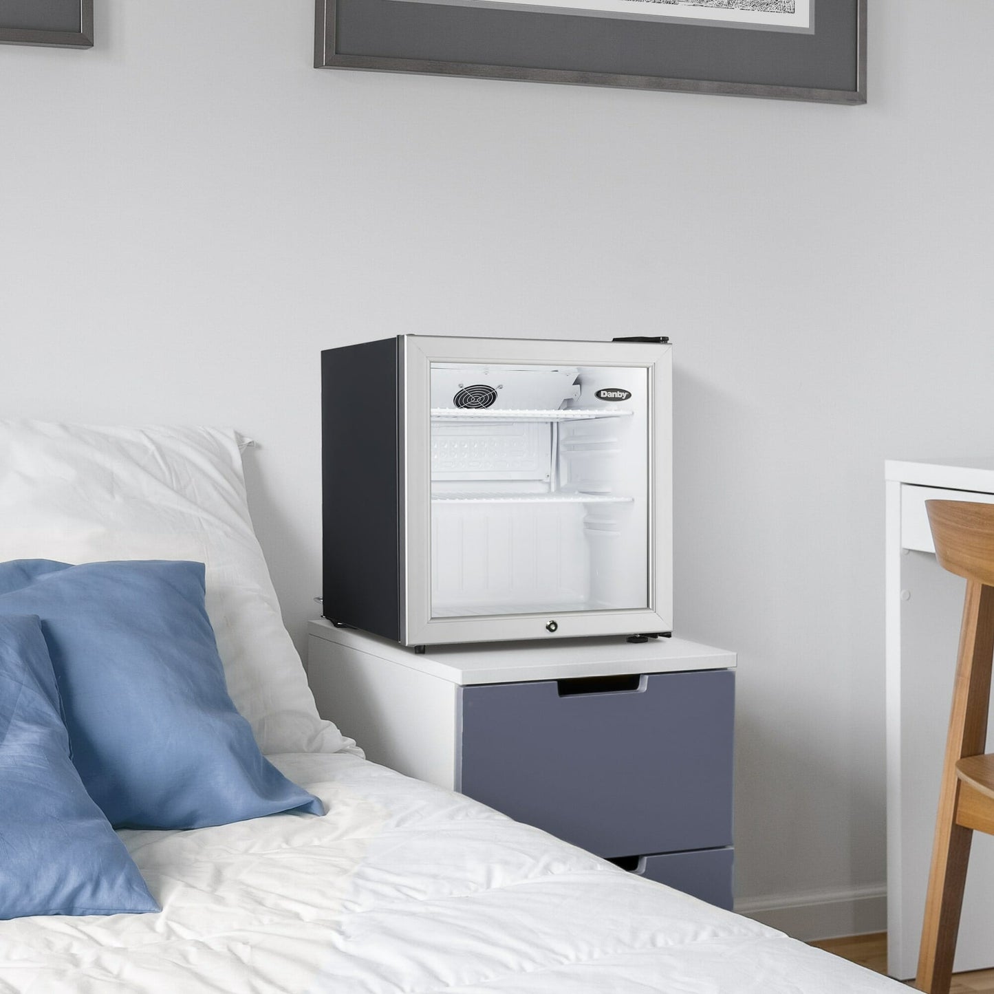 Danby DAG016A2BDB Danby 1.6 Cu. Ft. Compact Glass Door Fridge In Platinum