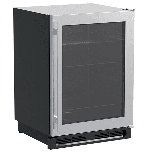 Marvel MLBV024SG01B 24-In Built-In High-Capacity Beverage Center With Door Style - Stainless Steel Frame Glass