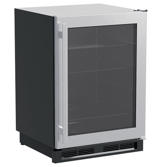 Marvel MLBV024SG01B 24-In Built-In High-Capacity Beverage Center With Door Style - Stainless Steel Frame Glass