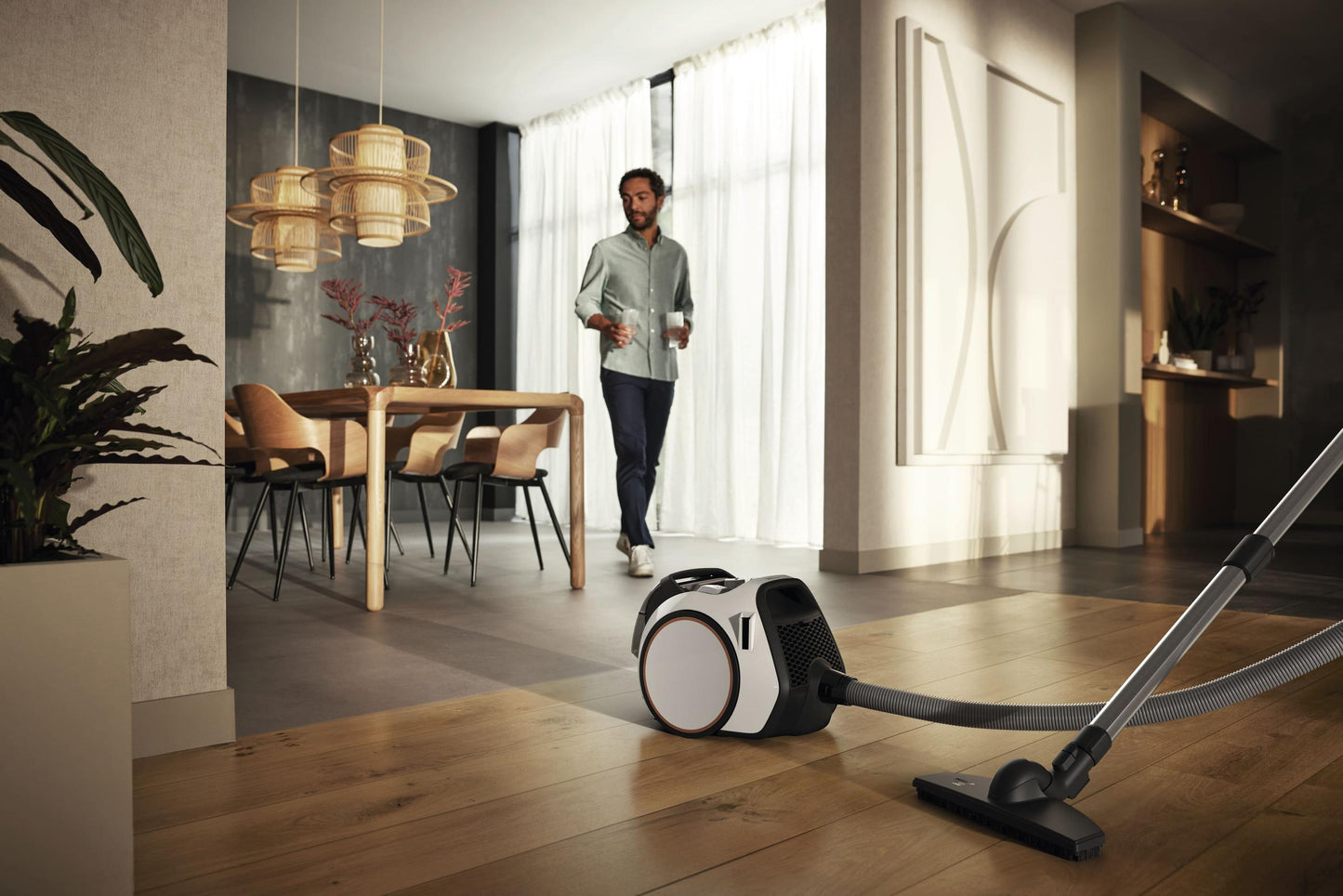 Miele BOOSTCX1PARQUETLOTUSWHITE Boost Cx1 Parquet - Bagless Canister Vacuum Cleaners For Superior Care Of Sensitive Floors, In A Compact Design.