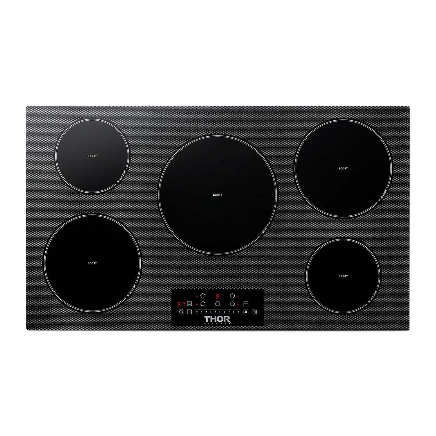 Thor Kitchen TIH36 36 Inch Built-In Induction Cooktop With 5 Elements