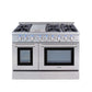 Thor Kitchen HRD4803ULP 48 Inch Professional Dual Fuel Lp Gas Range In Stainless Steel