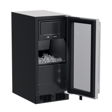 Marvel MLCP215SG01A 15-In Built-In Clear Ice Machine With Factory-Installed Pump With Door Style - Stainless Steel Frame Glass