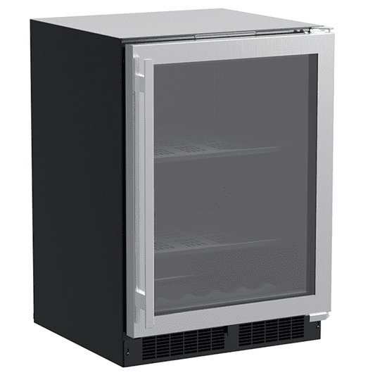 Marvel MLBV124SG01A 24-In Built-In Beverage Center With Wine Cradle With Door Style - Stainless Steel Frame Glass