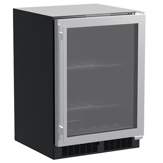 Marvel MLBV124SG01A 24-In Built-In Beverage Center With Wine Cradle With Door Style - Stainless Steel Frame Glass