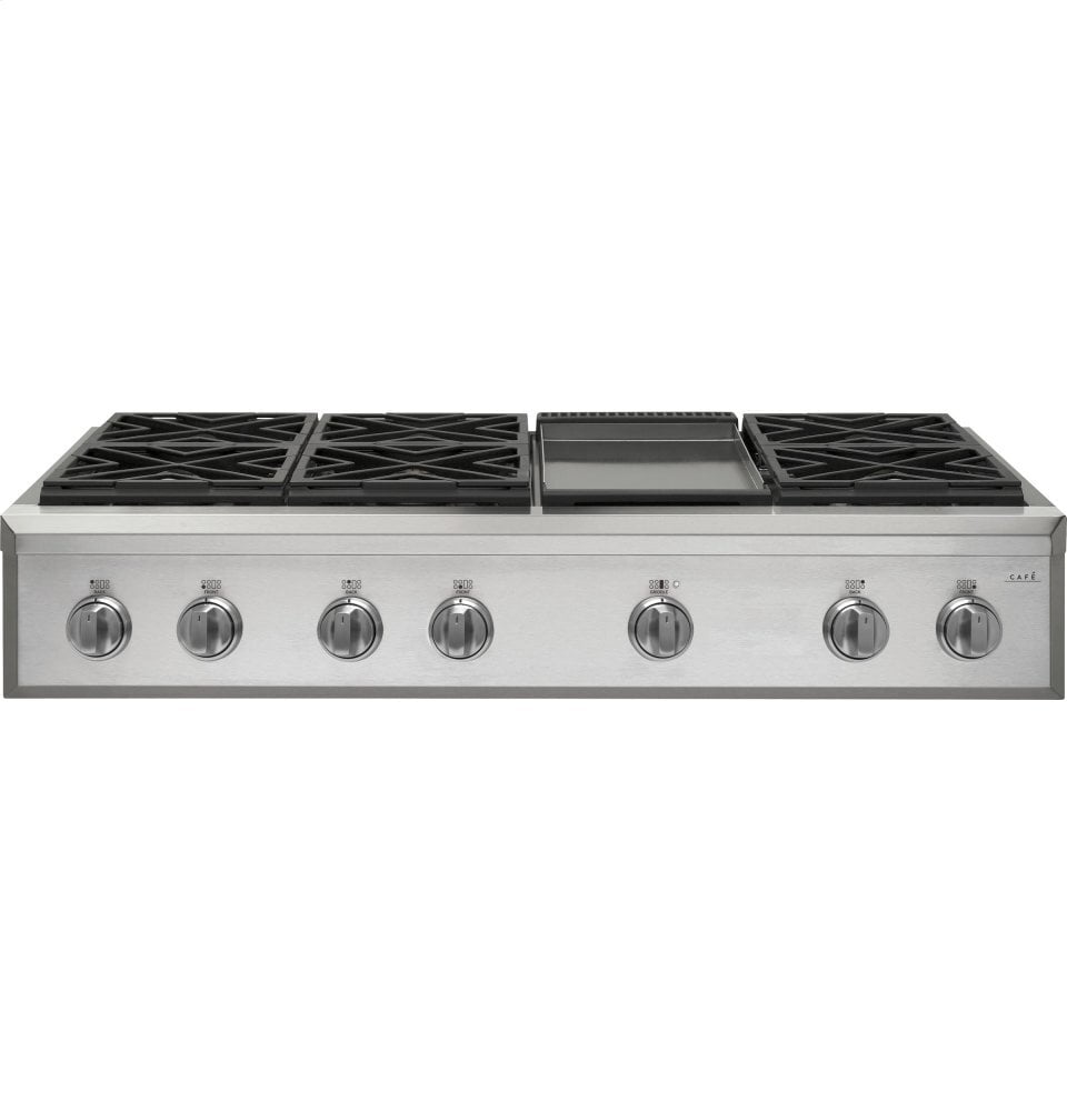 Cafe CGU486P2MS1 Café 48" Professional Gas Rangetop With 6 Burners And Griddle (Natural Gas)