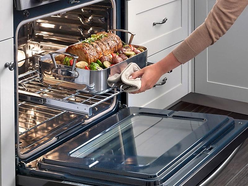 Samsung NX58H9950WS 5.8 Cu. Ft. Chef Collection Slide-In Gas Range With True Convection In Stainless Steel